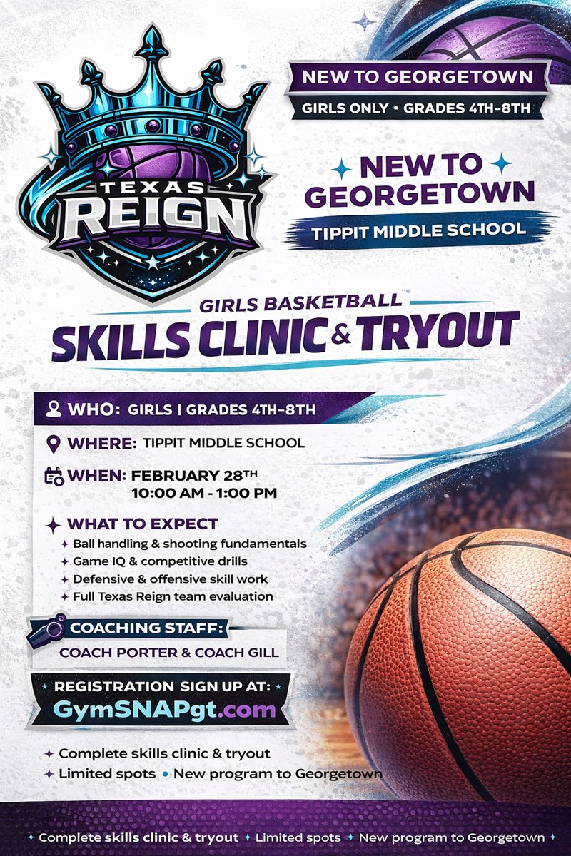Texas Reign Registration Flyer